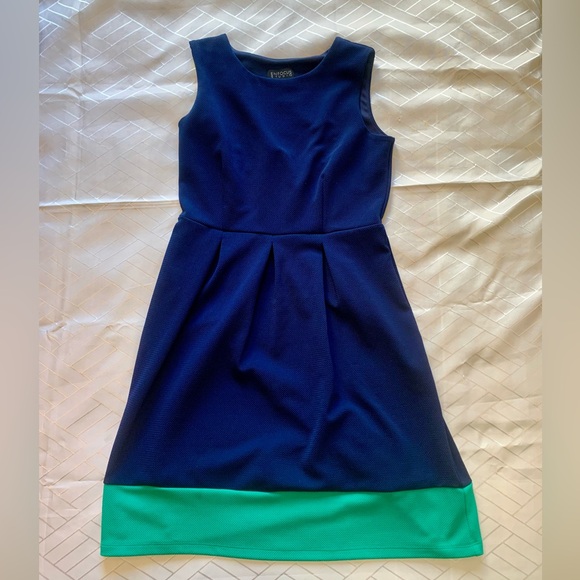 Enfocus Studio Dresses & Skirts - Classic Blue and Green Sleeveless colorblock two tone Dress 6
